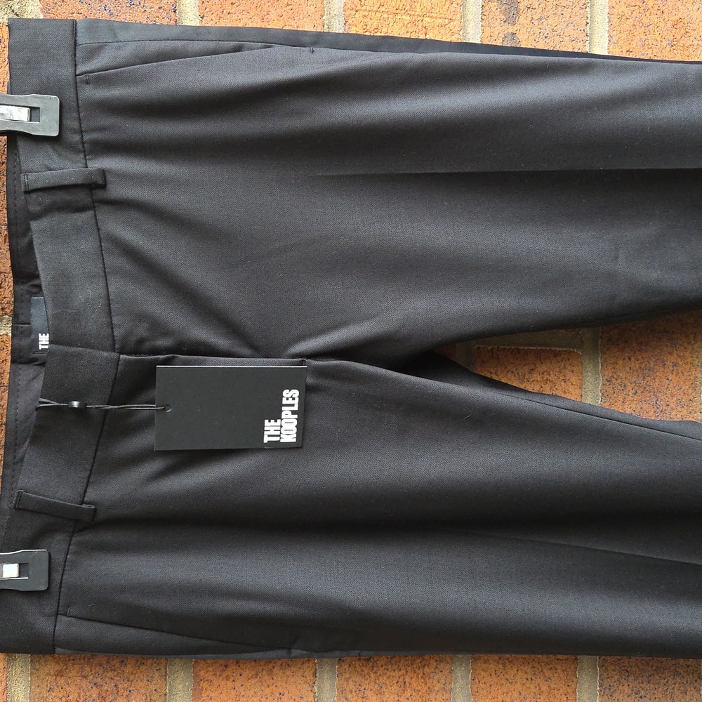 The Kooples Black Dress Pant with satin stripe - Picture 5 of 11